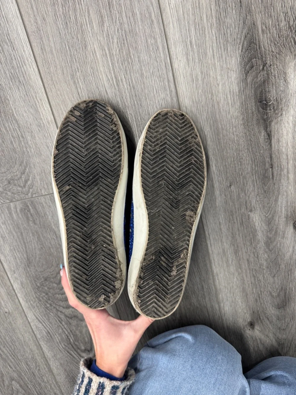 Golden Goose Superstar Glitter Sneakers in Blue - Picture 7 of 7